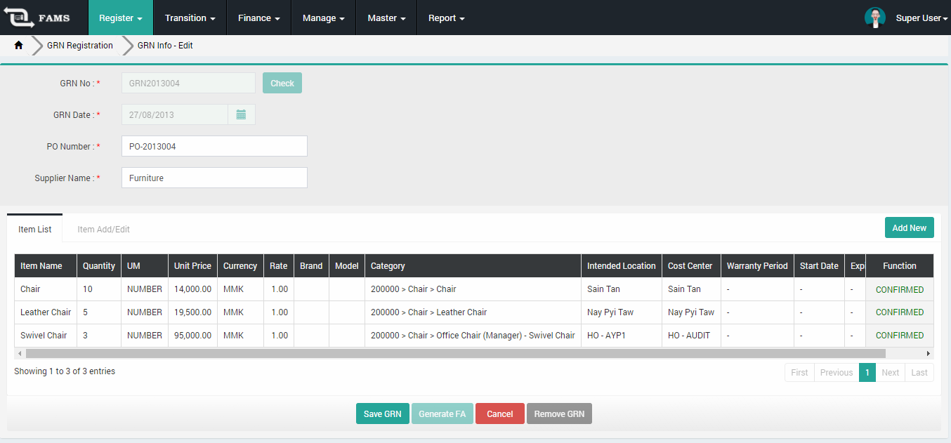 Asset Registration Form